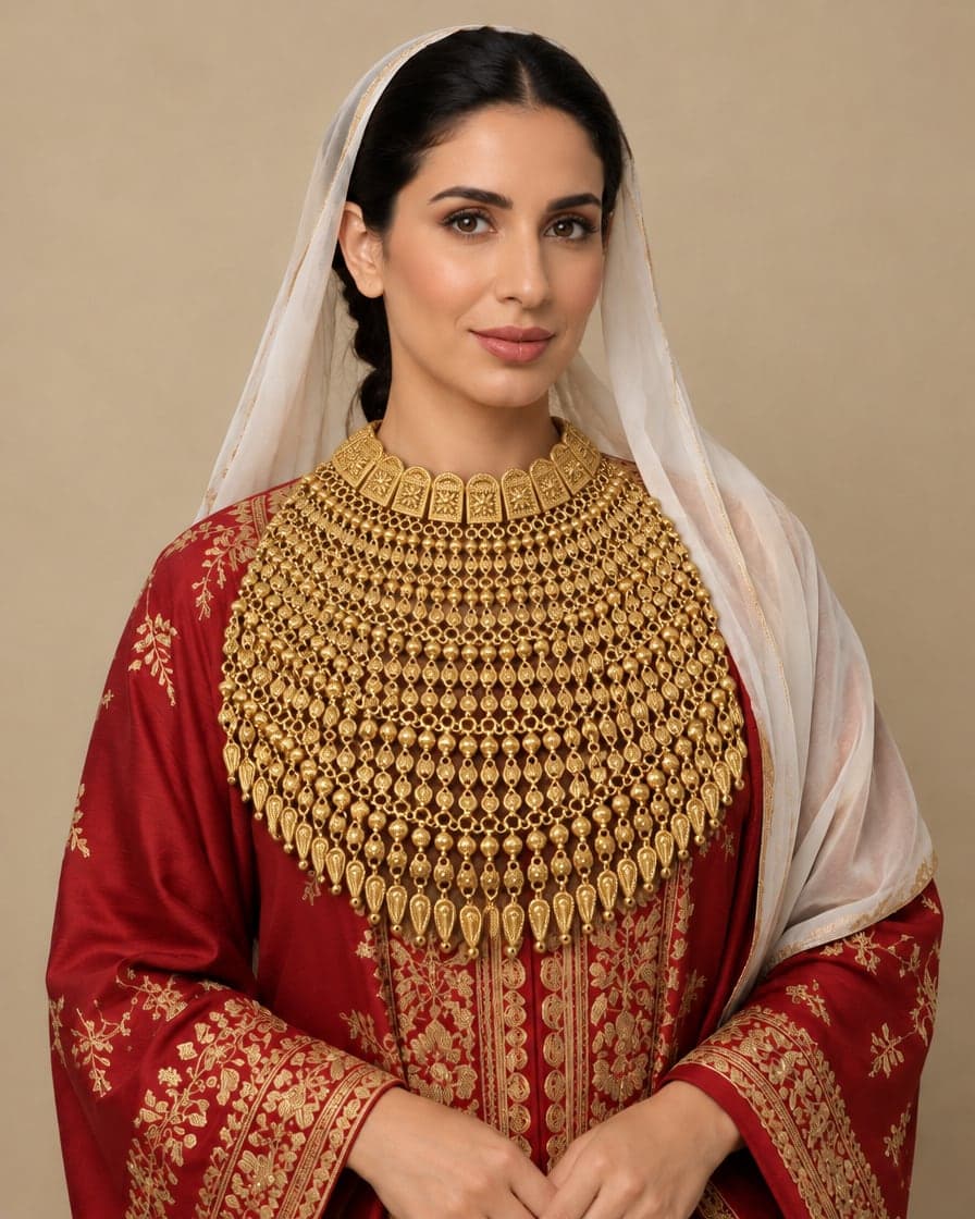 Murtaesha Necklace, 5 Tiers with Domes
