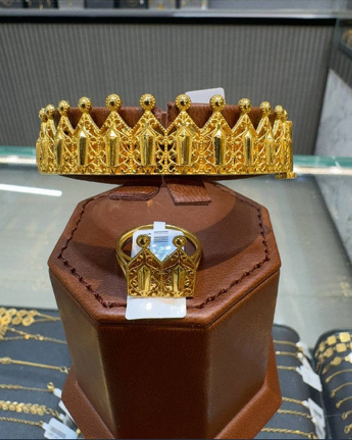 Crown Bracelet with Matching Ring