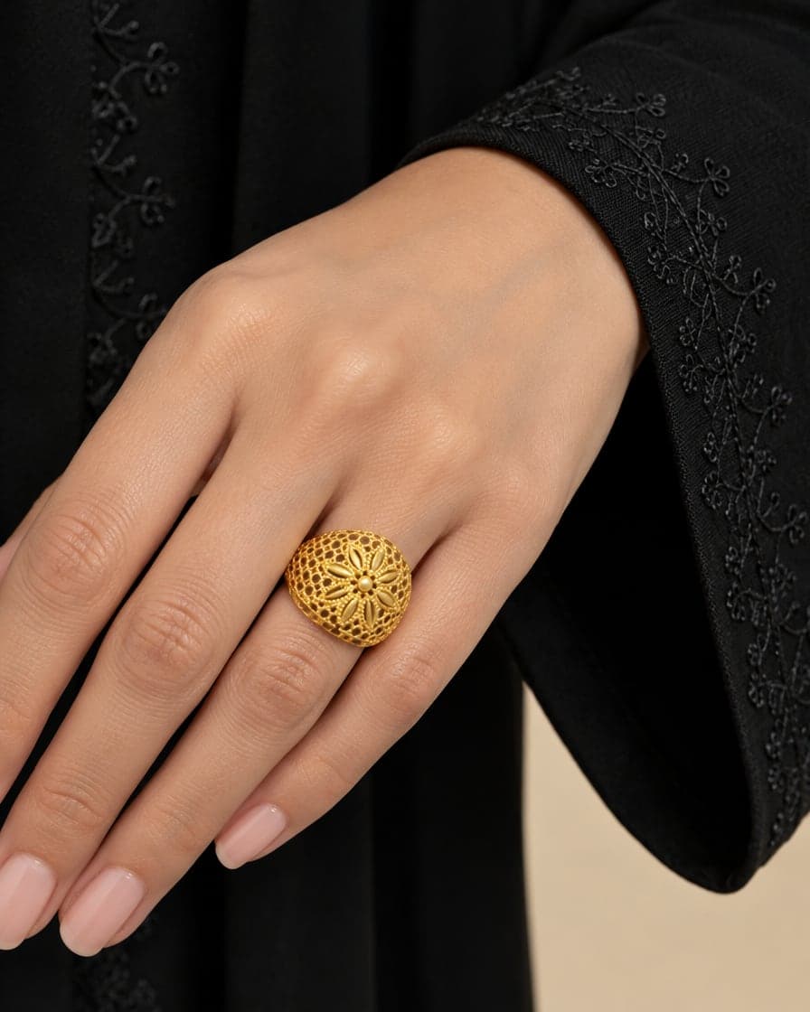 Openwork Rose Ring