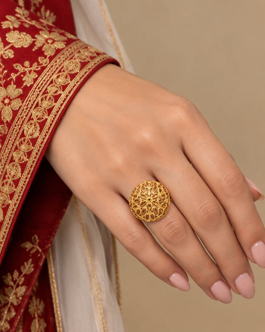 Openwork Sun Ring