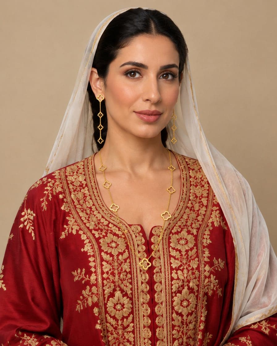Openwork Clover Set
