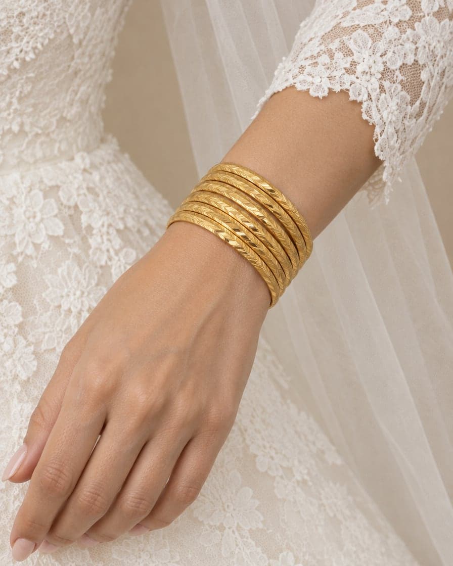 Diagonal-Cut Hiyool Bangle