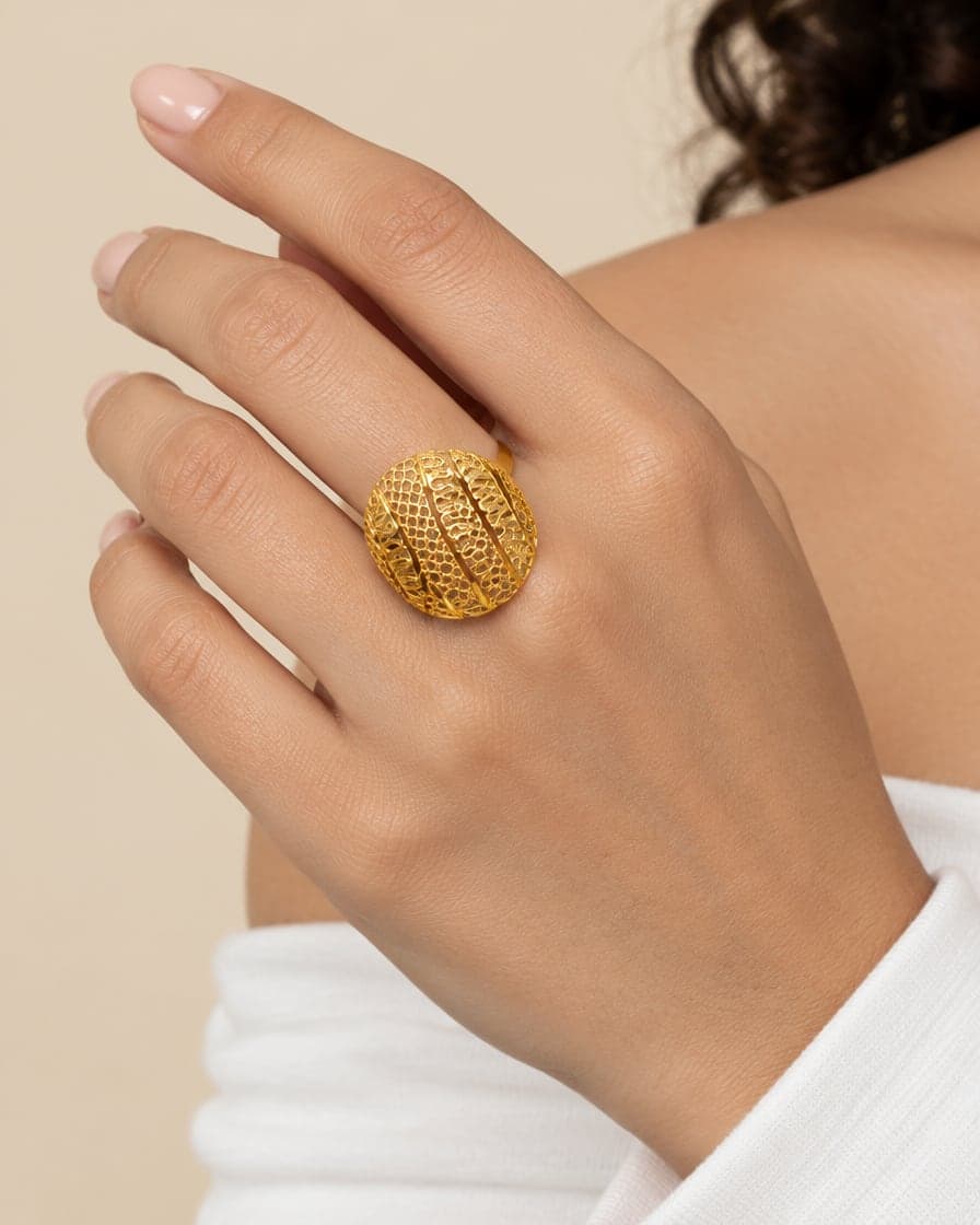 Openwork Dome Ring