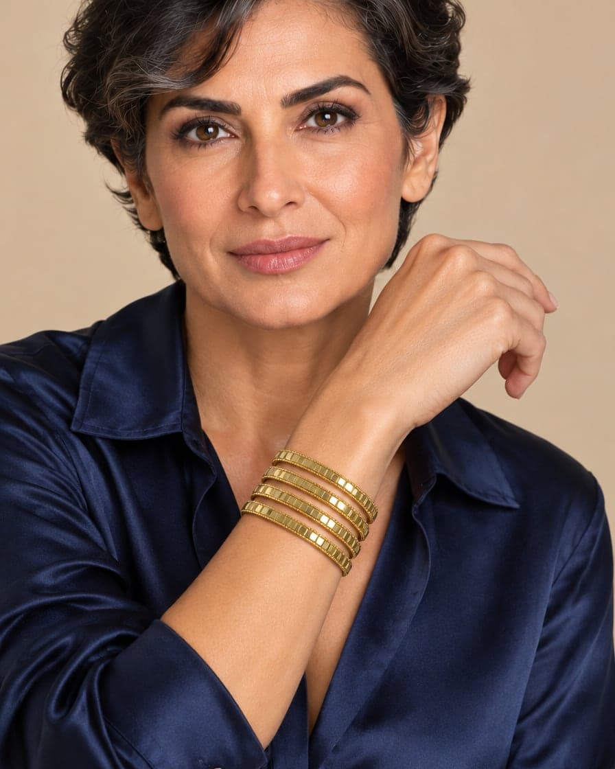 Square-Link Hiyool Bangle
