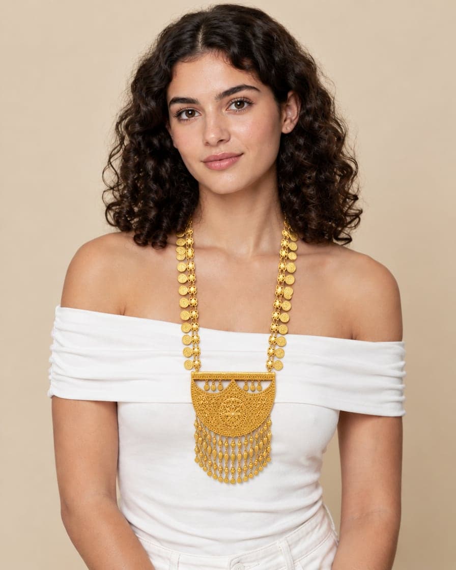 Coin Mariya with Crescent Pendant