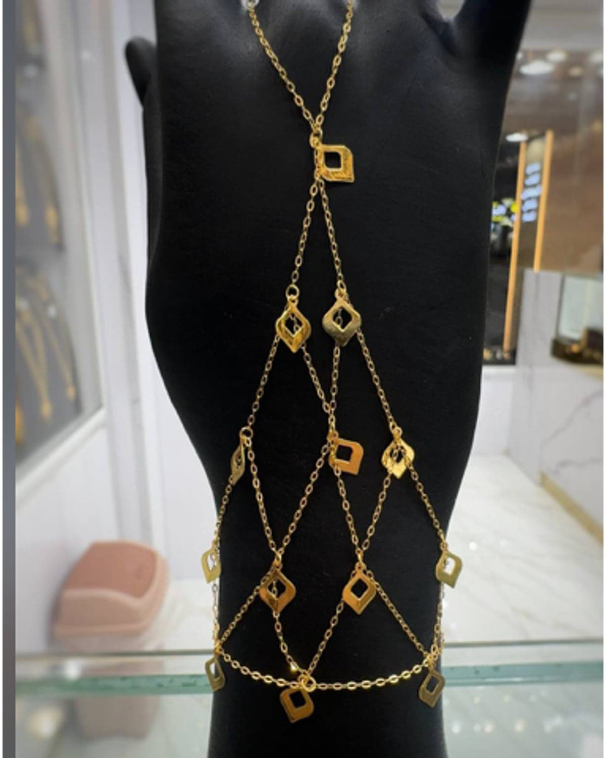 Hollow Diamond Hand Chain