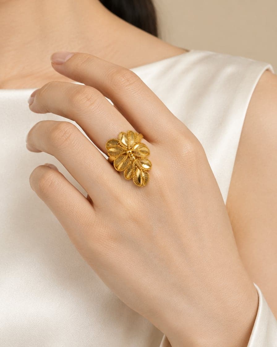 Wavy Leaf Ring