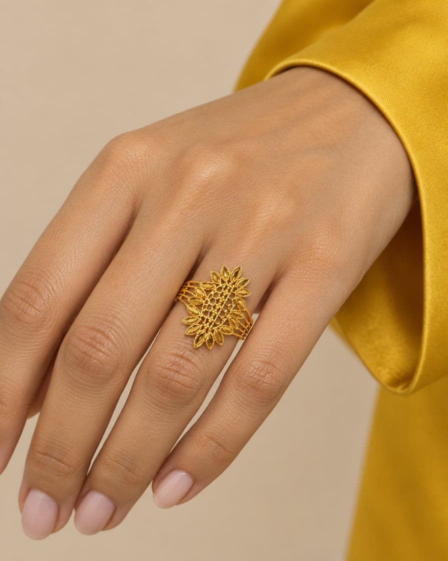 Openwork Wheat-Ear Ring