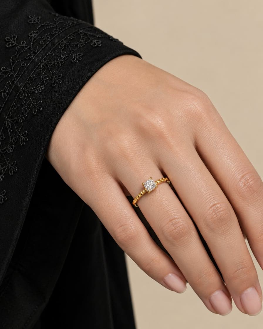 Polished-Cut Band Ring