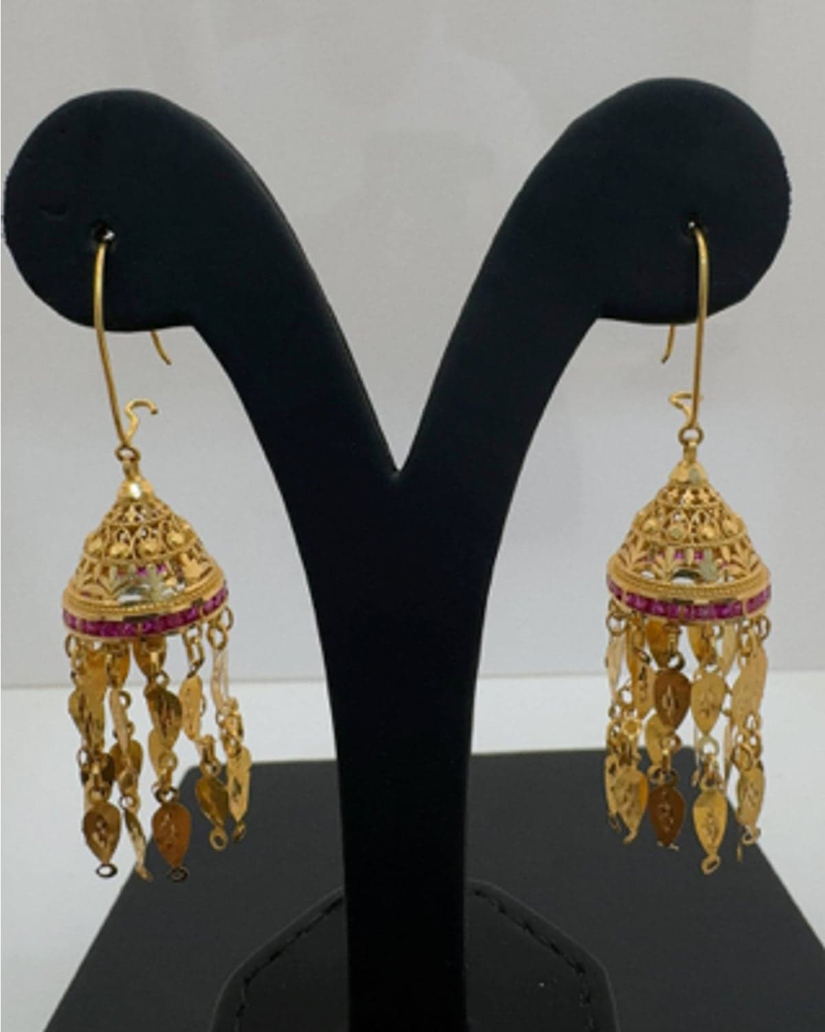 Dome and Leaf Earrings