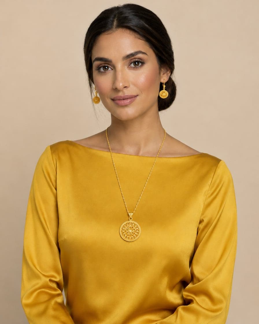 Round Flower Set with Ring