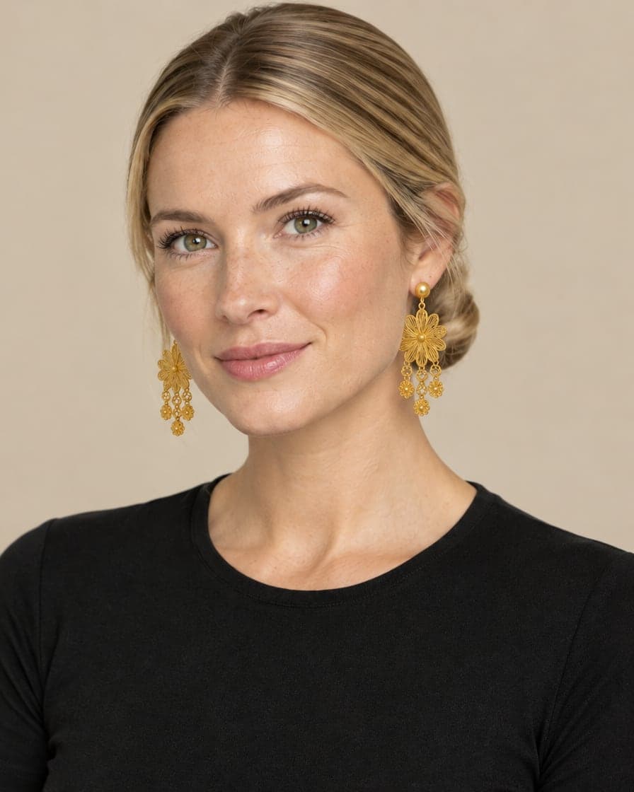 Flower Drop Earrings