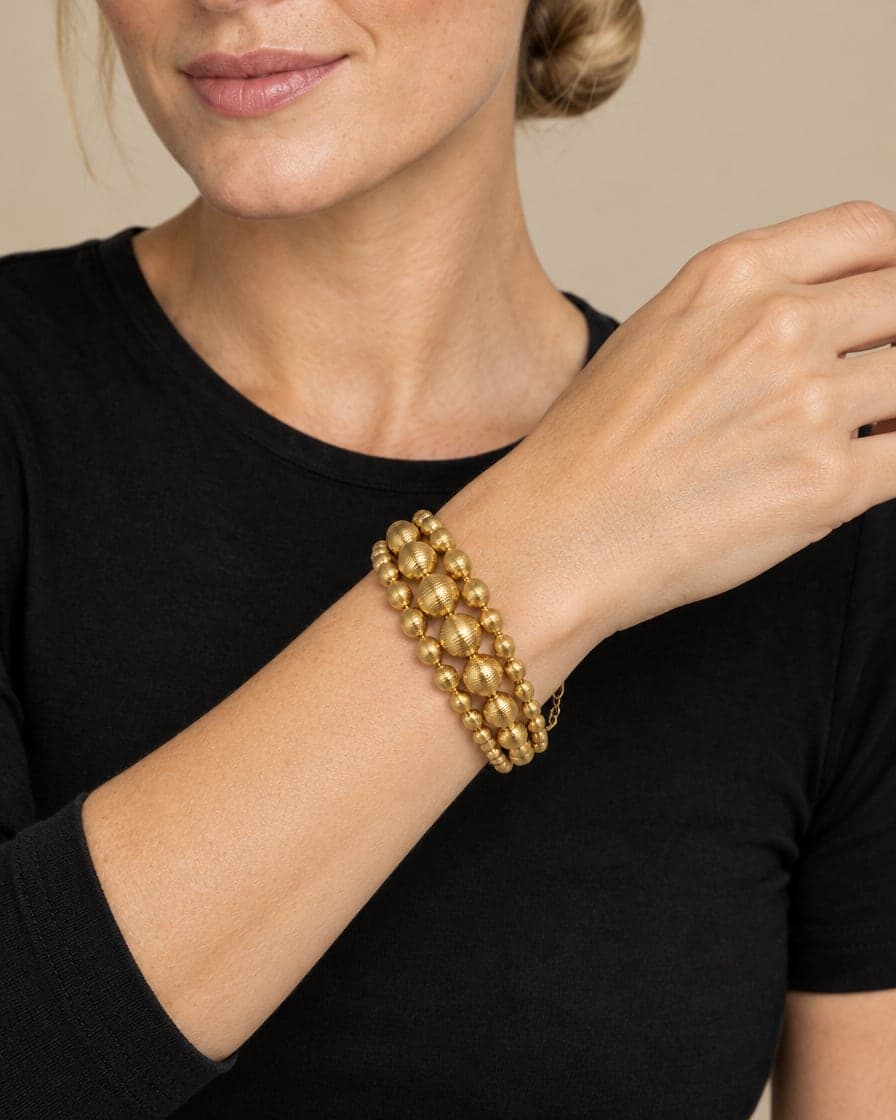 Ridged Bead Bracelet