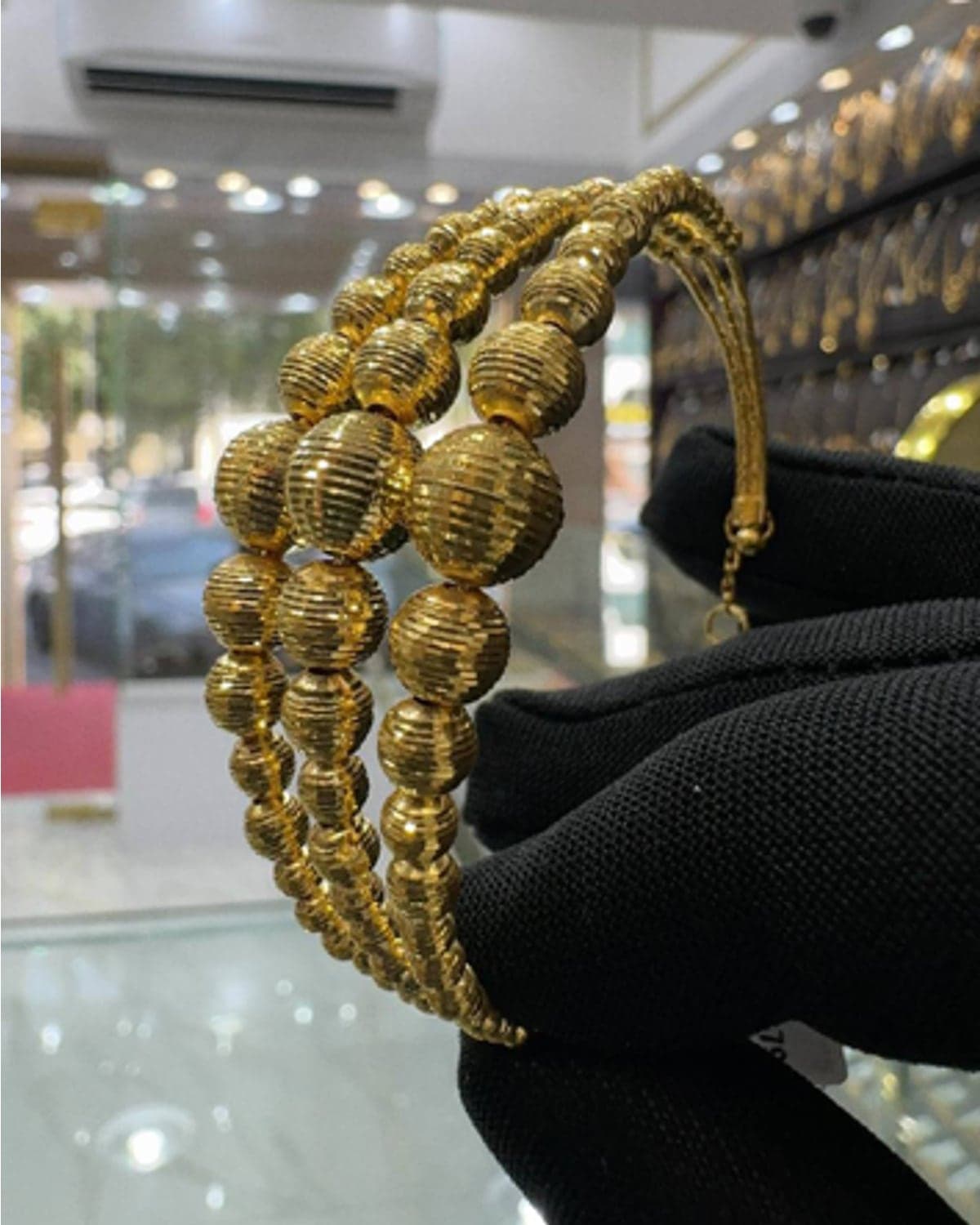 Ridged Bead Bracelet