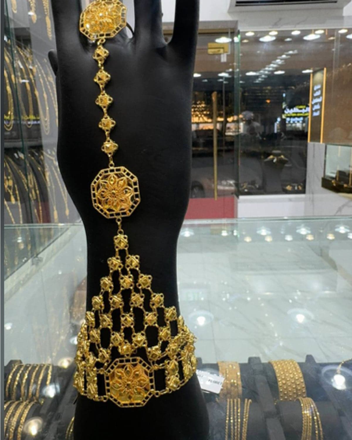 Openwork Medallion Hand Chain