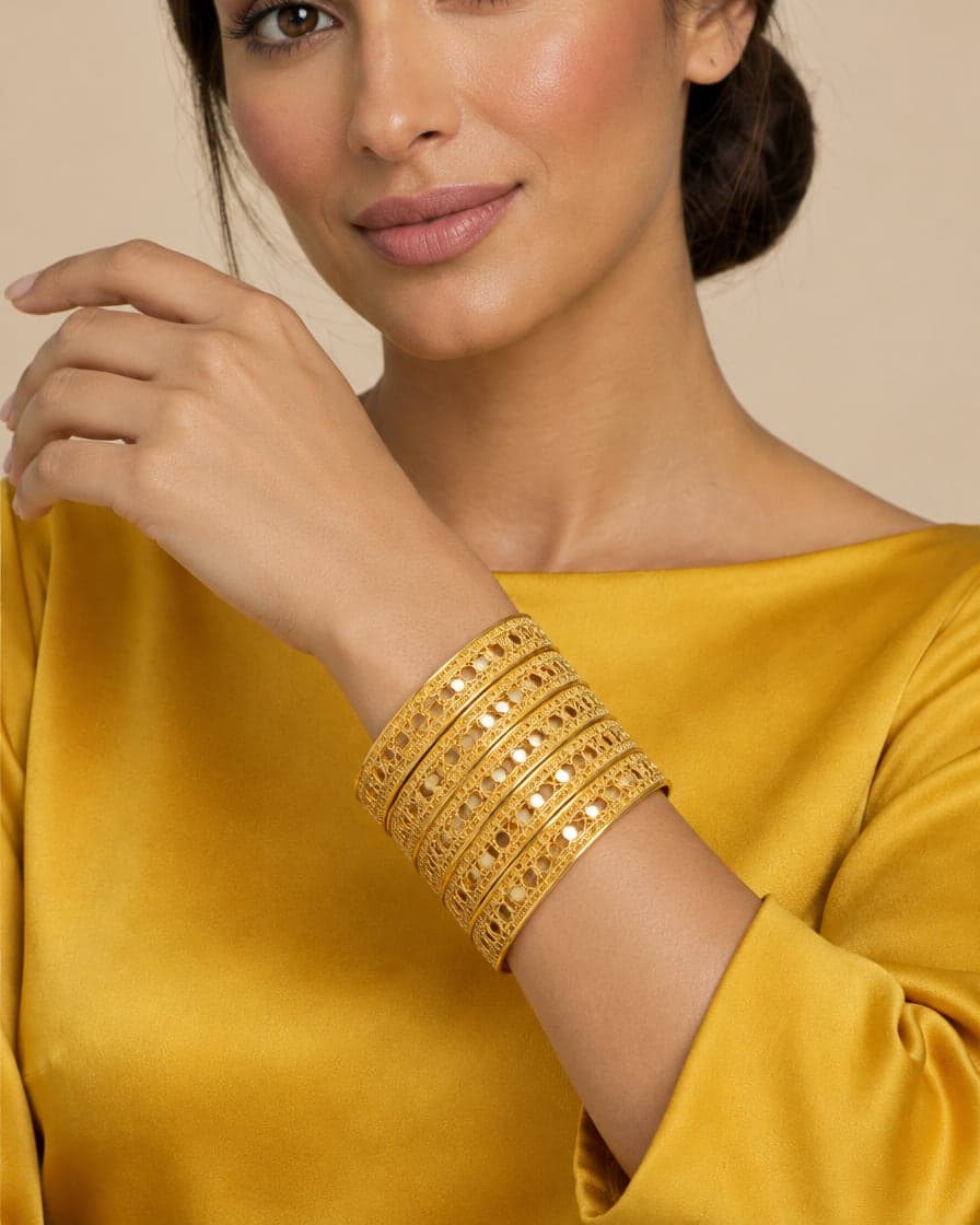 Openwork Bamboo Hiyool Bangle